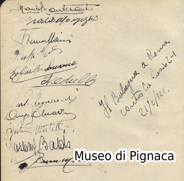 Bologna Football Club 1932 autografi calciatori