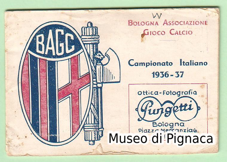 Calendarietto Campionato di Calcio 1936 1937