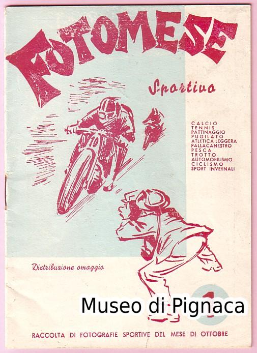 'Fotomese' ottobre 1949 - opuscolo sportivo distribuito a Bologna