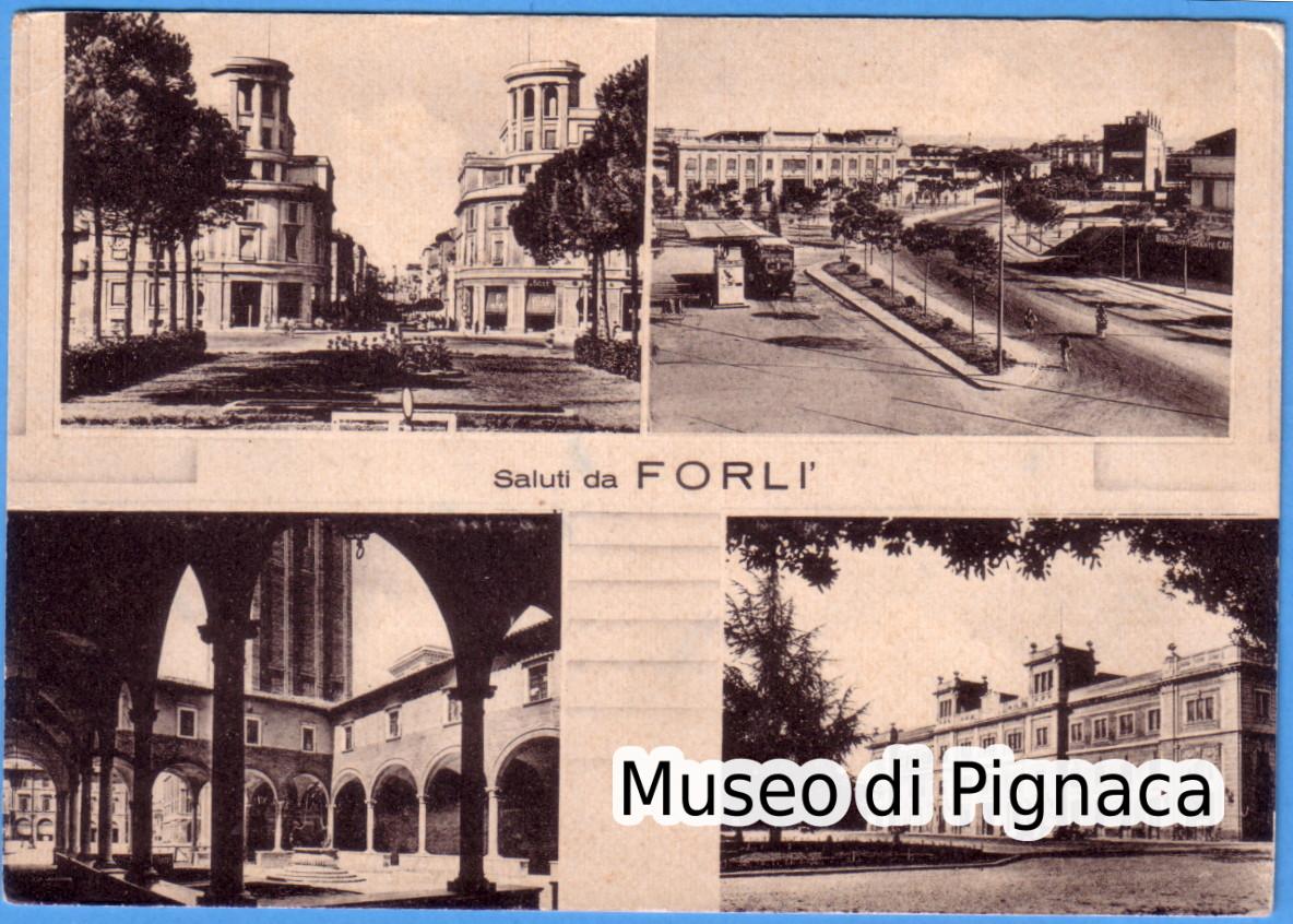 1960 vg - Saluti da Forlì (con piazzale Mangelli)