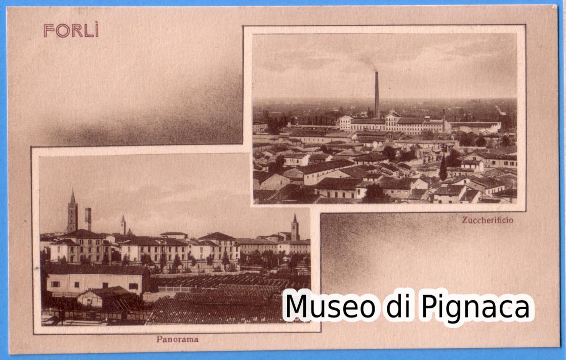 Forlì - due vedute - panorama e zuccherificio