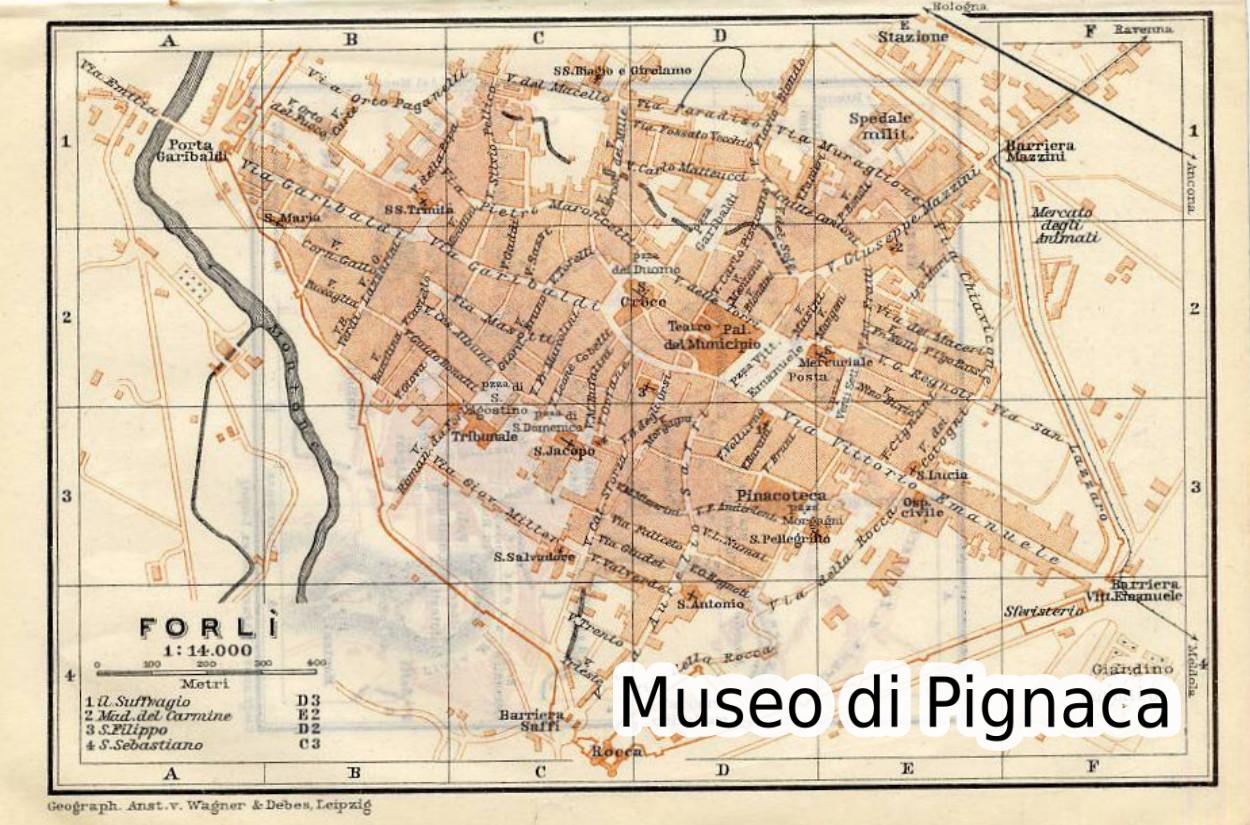Forlì - piantina della città nel 1909