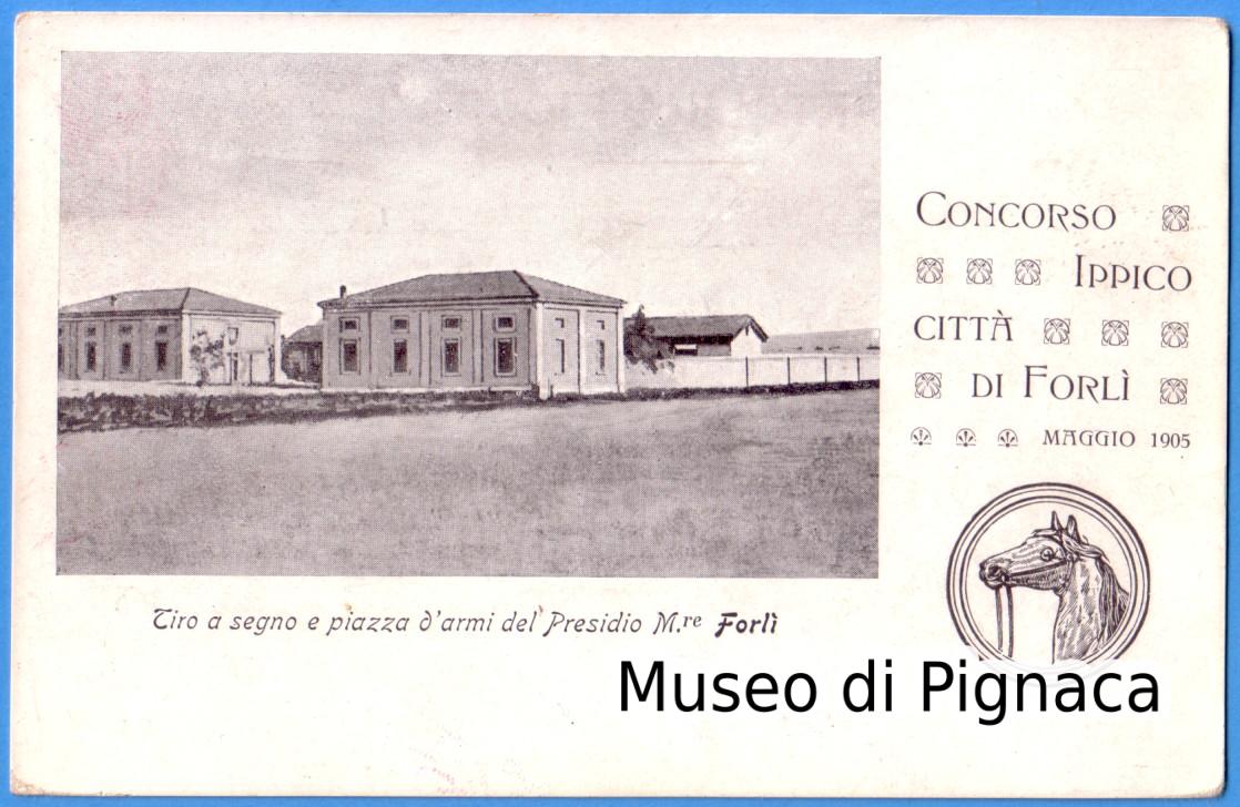 1905 maggio - Concorso Ippico Città di Forlì - Tiro a segno e piazza d'armi del presidio militare Forlì