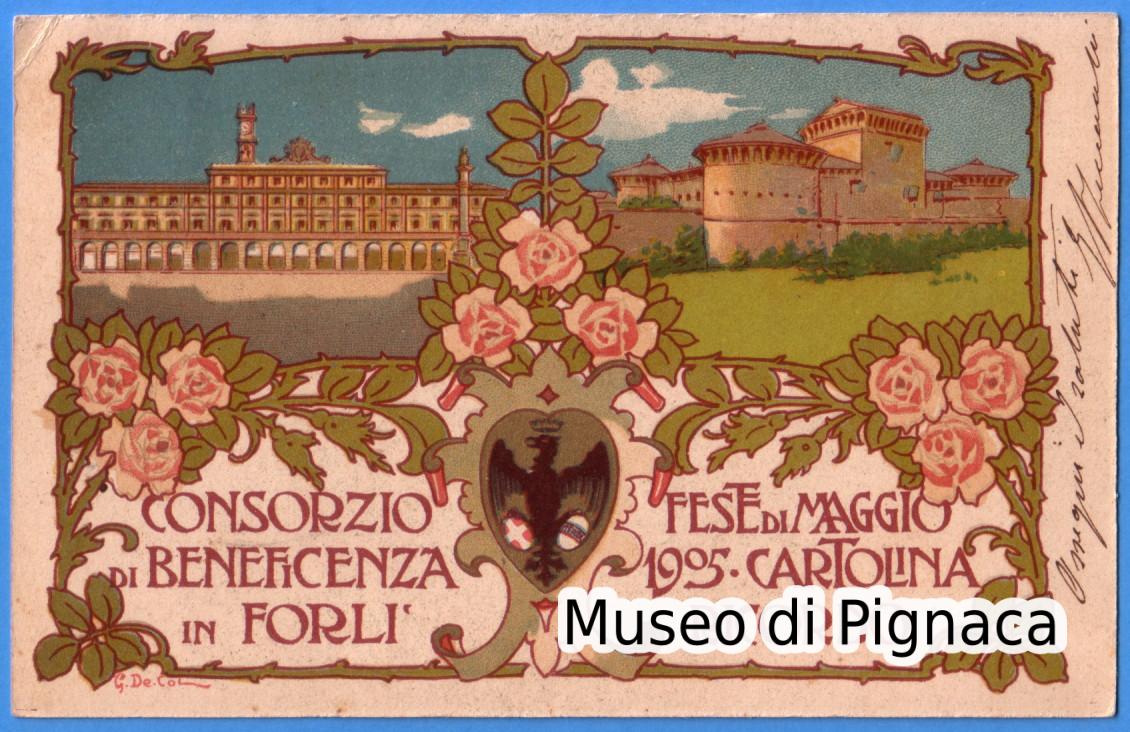 1905 vg - Consorzio di Beneficenza in Forlì - Feste di Maggio