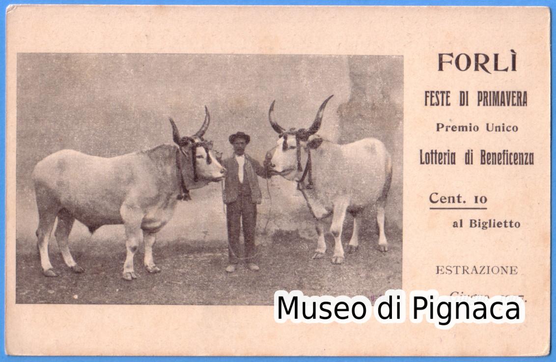 1907 nv - Forlì Feste di Primavera - Lotteria di Beneficenza