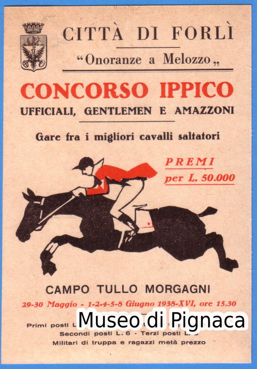 1938 nv Città di Forlì - Onoranze a Melozzo - Concorso Ippico - Campo Tullo Morgagni