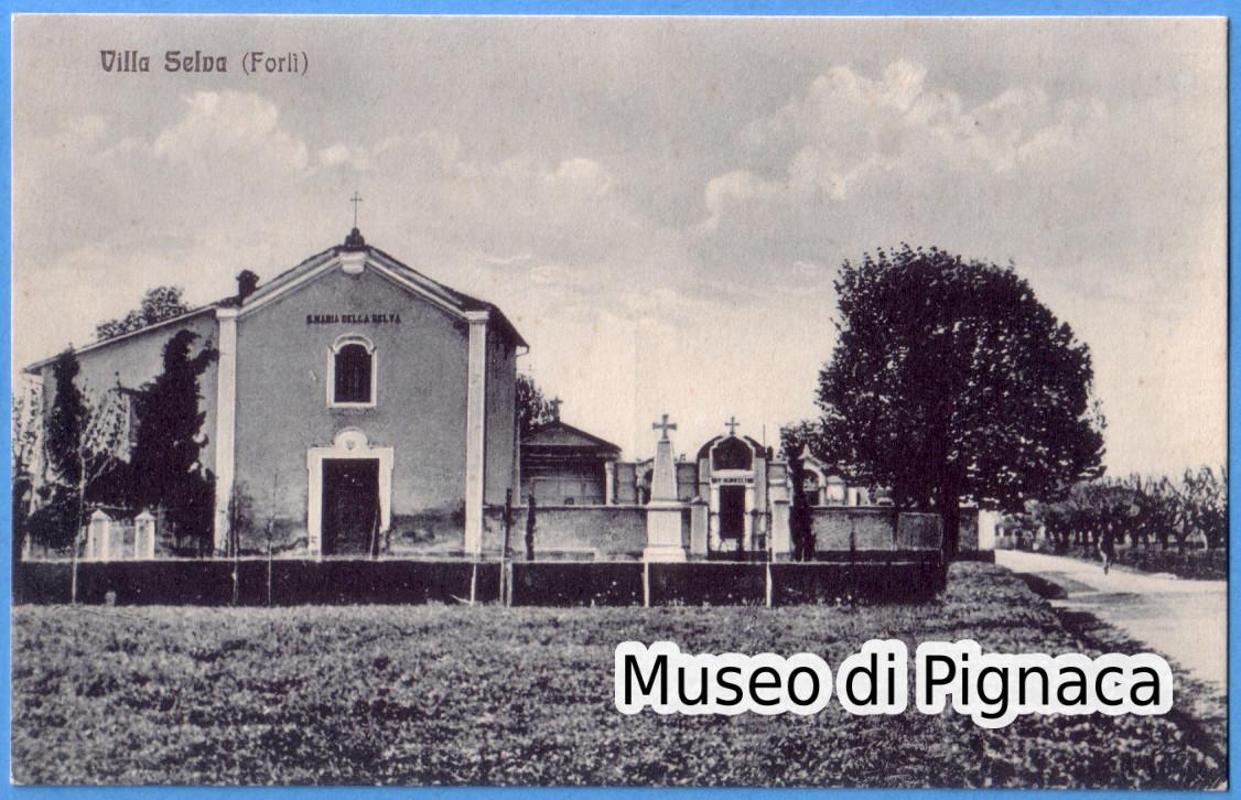 1935 nv - Villa Selva (Forlì) - Chiesa di Santa Maria della Selva (editore Miserocchi)
