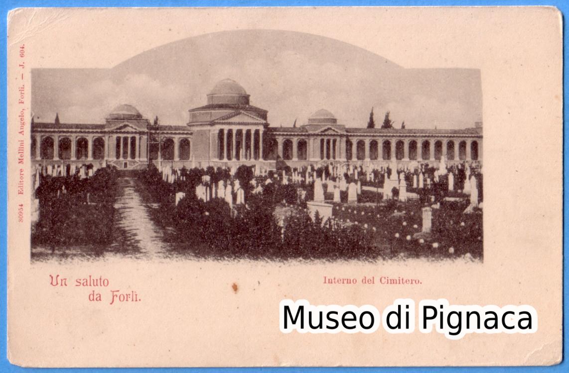 1900ca nv - Un saluto da Forlì - Interno del Cimitero (editore Angelo Mellini)