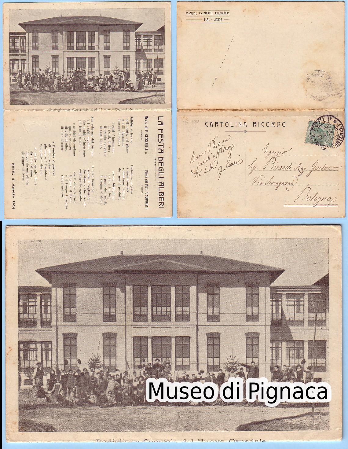 1914 Cartolina Ricordo Festa degli Alberi (Nuovo Ospedale)