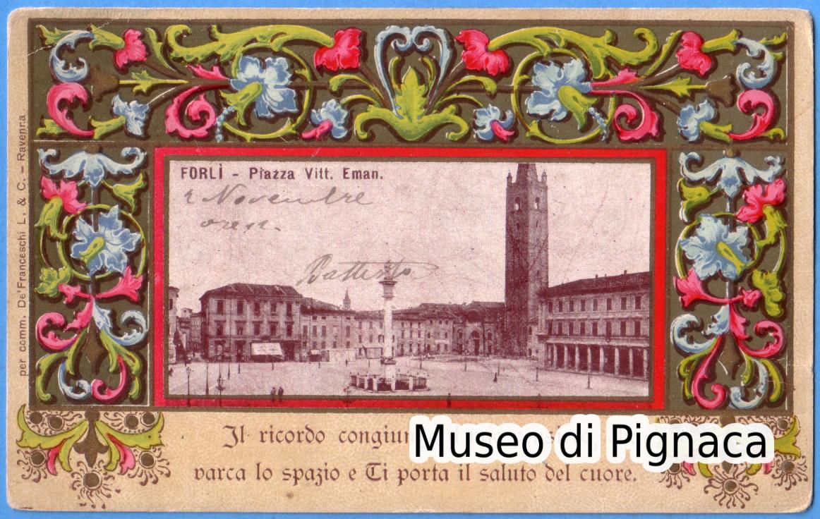1901 vg - Forlì - Piazza Vittorio Emanuele II°