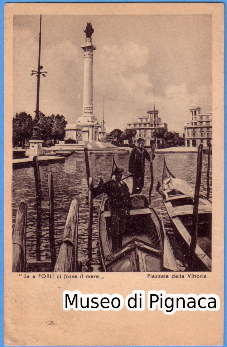 1943 vg - Se a Forlì ci fosse il mare - Piazzale della Vittoria (fotomontaggio)