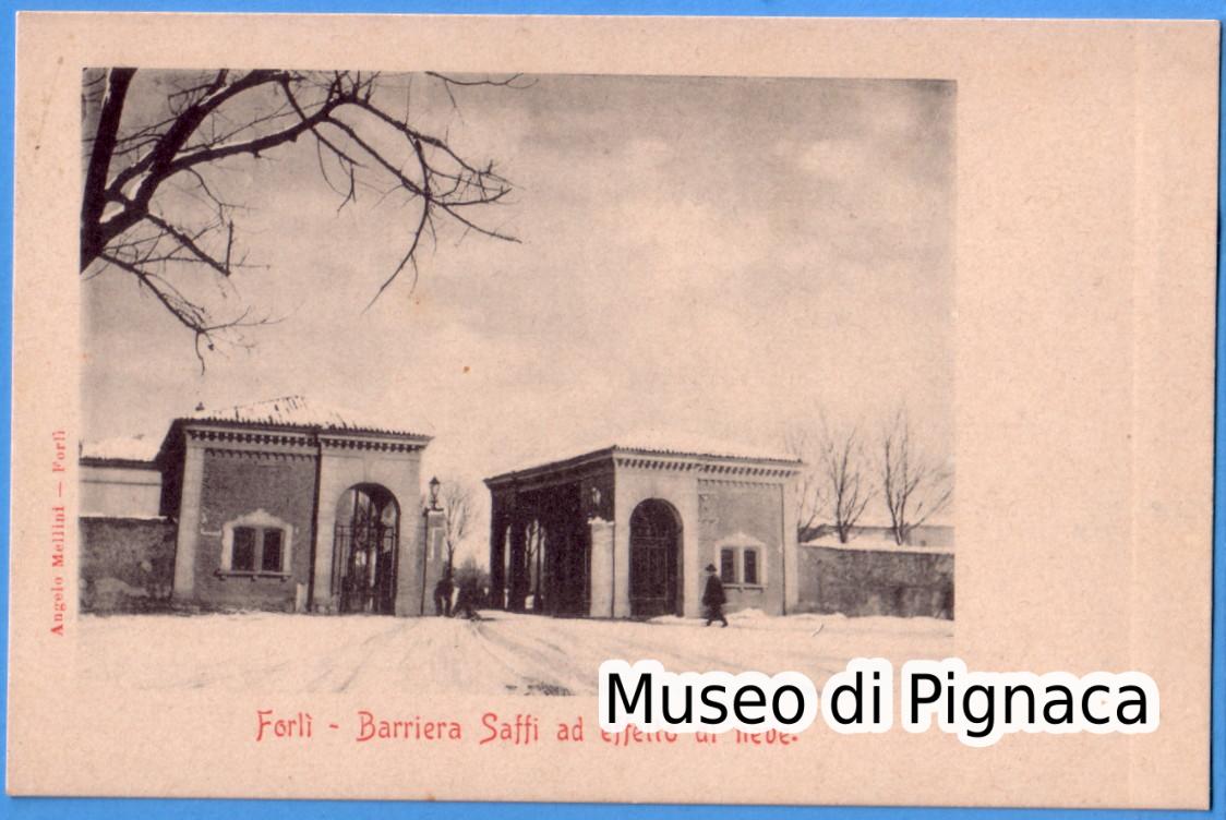 1900ca nv - Forlì - Barriera Saffi ad effetto di neve