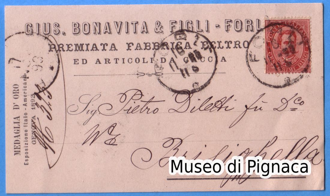 1893 Forlì - Premiata Fabbrica Feltro Bonavita & Figli