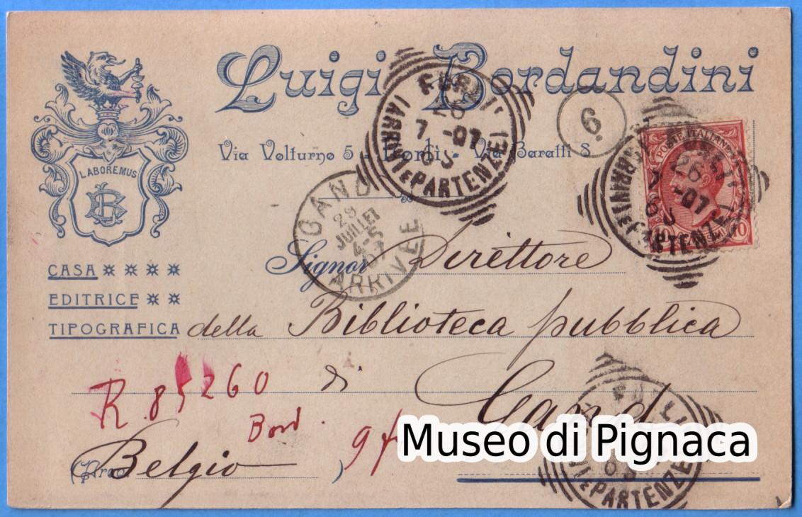 1907 Forlì vg - Luigi Bordandini Casa Editrice Tipografica