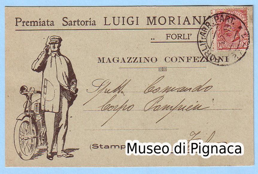 1923 Pubblicitaria 'Premiata Sartoria Luigi Moriani'