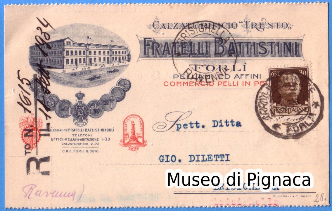 1934 vg - Forlì - Fratelli Battistini Calzaturificio Trento