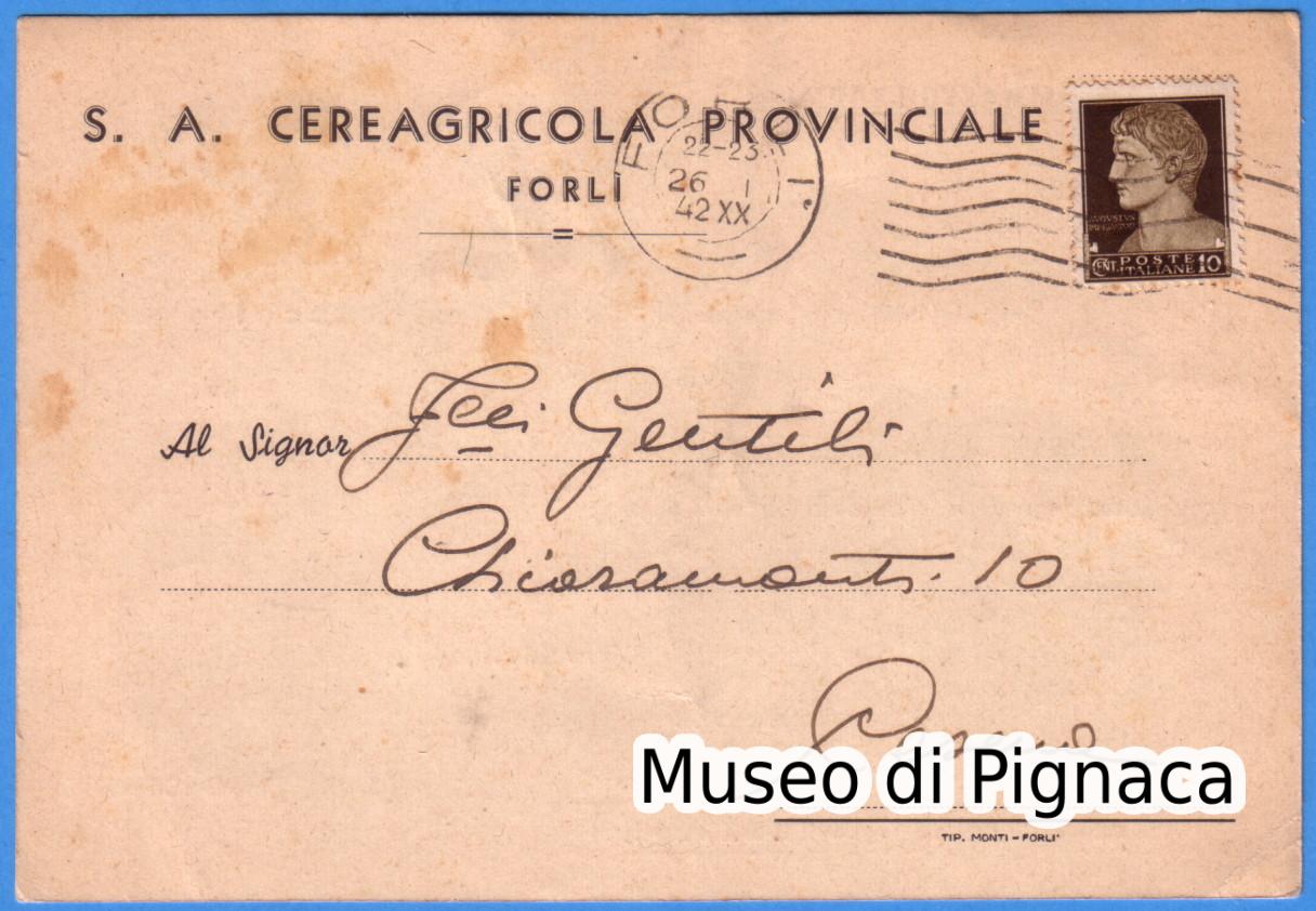 1942 vg - SA Cereagricola Provinciale Forlì