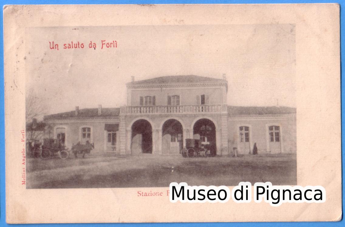 1901 vg - Un saluto da Forlì - Stazione Ferroviaria