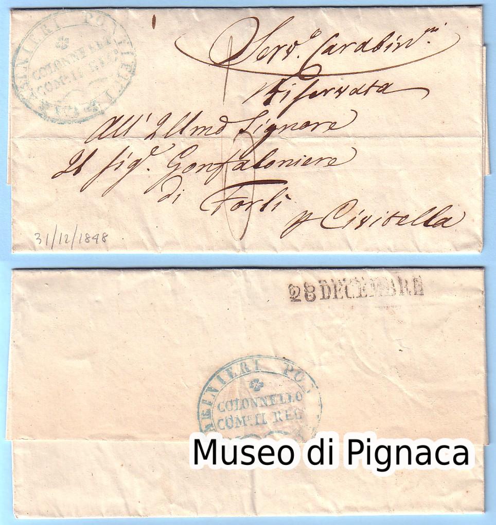 1848-_28-dicembre_-carabinieri-pontifici-lettera-del-colonnello-comandante-il-reggimento