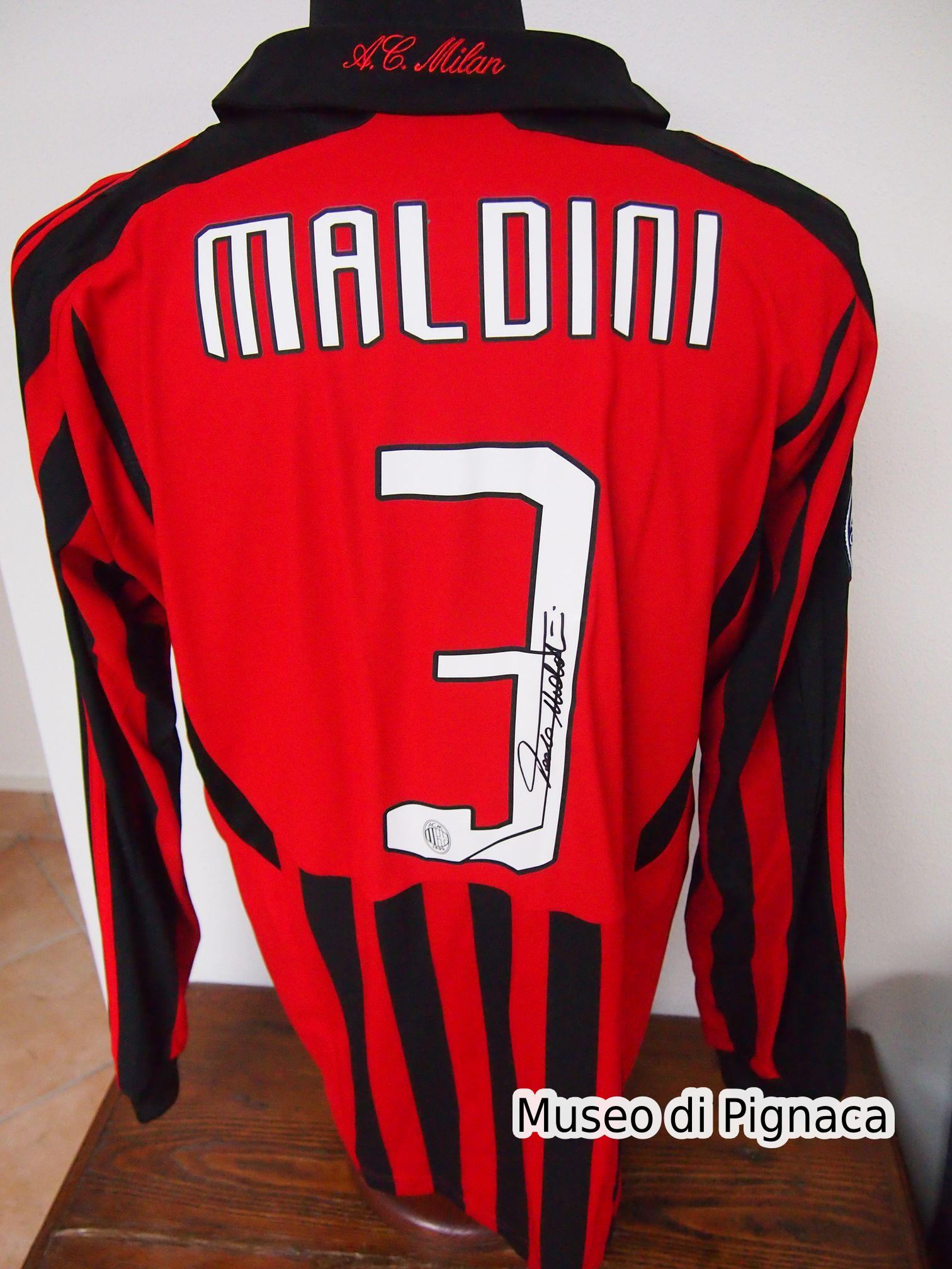 Paolo Maldini - Maglia Milan 2007-08 Retro (ex collezione)