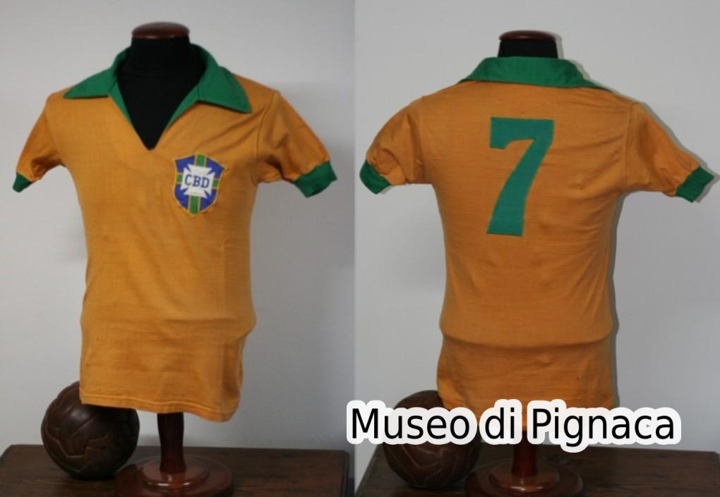 Mario Zagallo - Maglia Brasile - Mondiali 1958 in Svezia  (EX COLLEZIONE)
