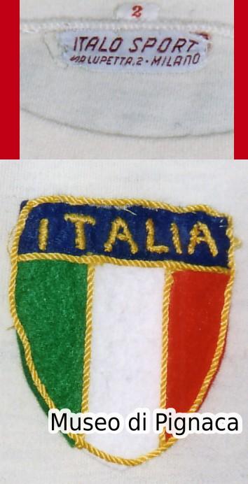 Egisto Pandolfini 1954 Maglia bianca Nazionale (dettagli)